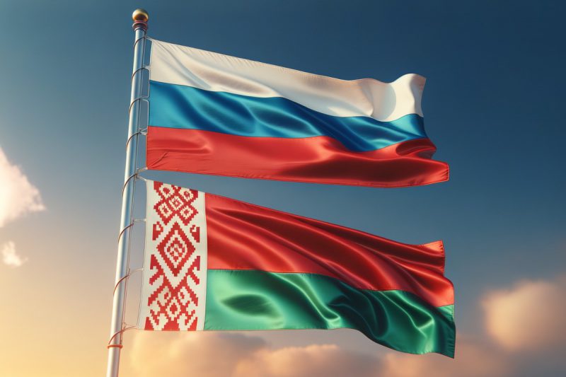 Russia Belarus Flags CIS