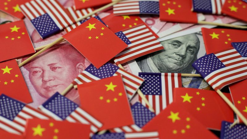 Us Dollar Chinese Yuan Flags