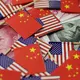 Us Dollar Chinese Yuan Flags