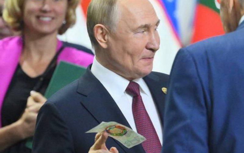 vladimir putin russia president brics currency bill mockup