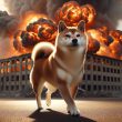 Shiba Inu explosion behind