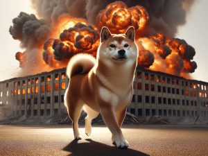 Shiba Inu explosion behind