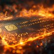 a burning credit card