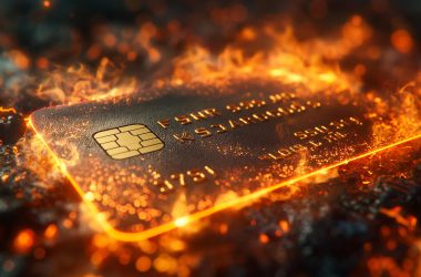 a burning credit card