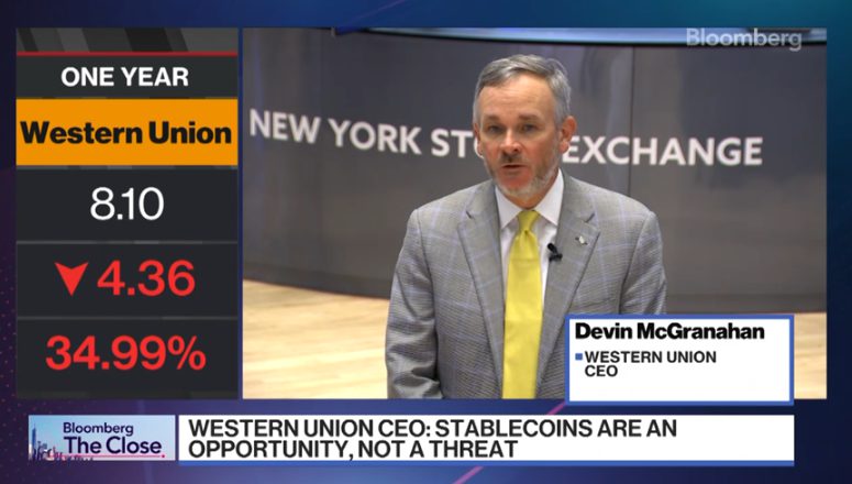 Western Union CEO Devin McGranahan at NYSE discussing stablecoin opportunities