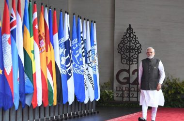 narendra modi india prime minister g20 summit flags