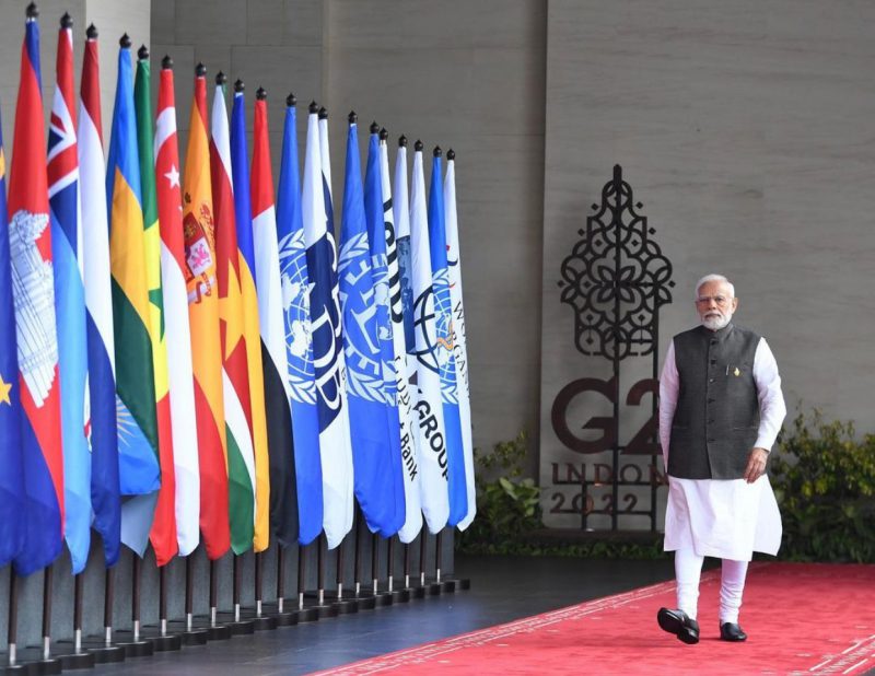 narendra modi india prime minister g20 summit flags