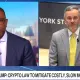 Bloomberg interview split screen showing host and Western Union CEO Devin McGranahan discussing crypto law to mitigate costly, slow money transfers