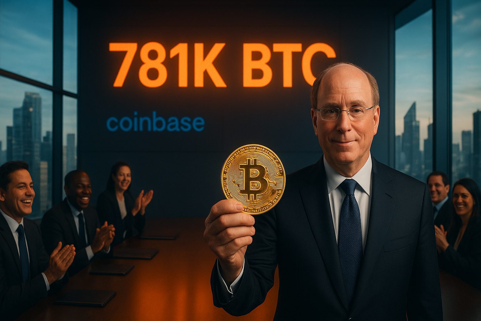 BlackRock ETF Flips Coinbase as Top BTC Holder With 781K Bitcoin