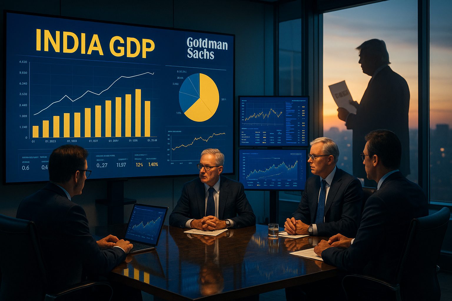 Goldman Sachs Cuts India GDP Forecast as Trump Threatens 25% Tariffs