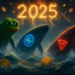 crypto whales emerging from turbulent ocean waves