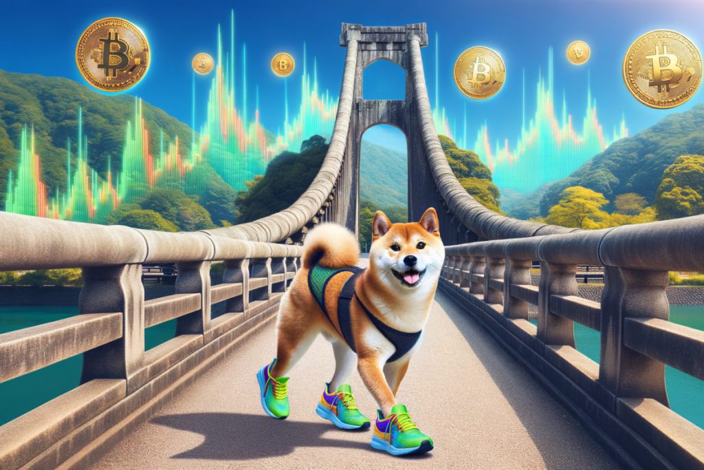 Shiba Inu Hoichi Bridge running