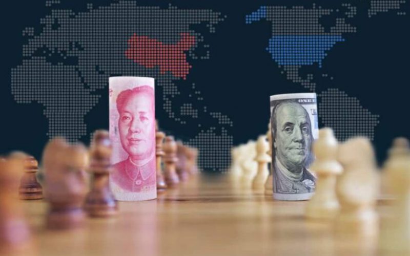 China yuan uS dollar playing chess