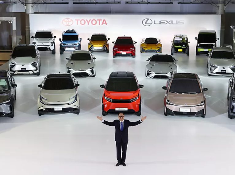 Toyota executive with vehicle lineup