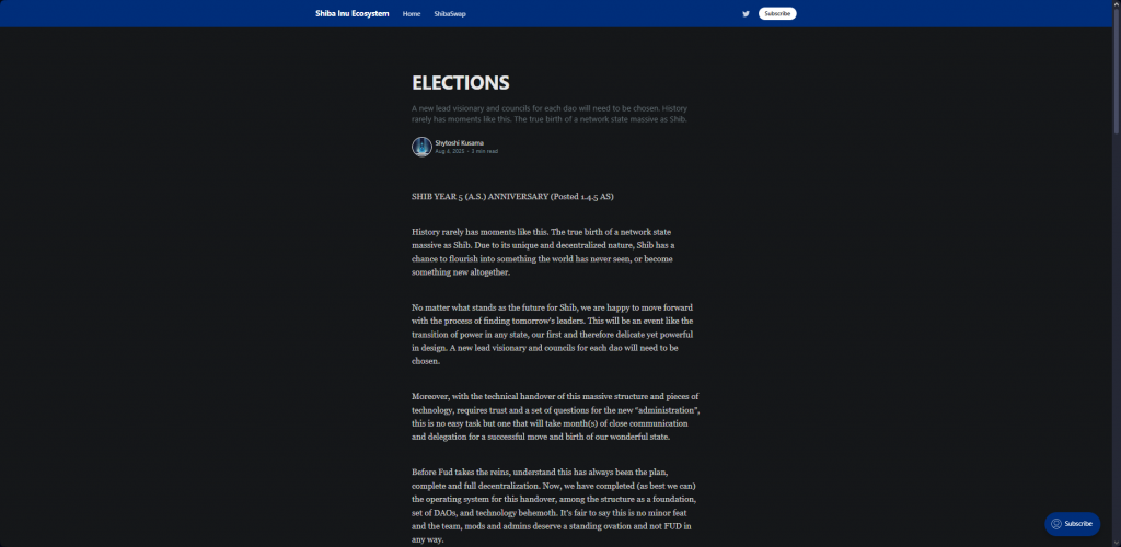 SHIB elections official website showing the voting interface