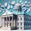 White house with digital USD