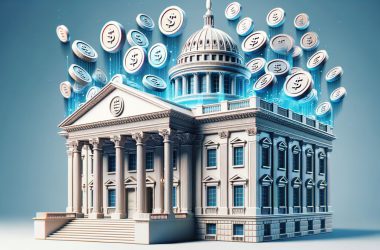 White house with digital USD