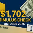 $1702 Stimulus Check Released to Eligible Residents on October 2