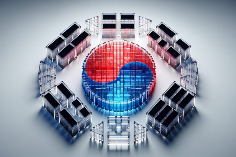 south korea flag crypto blocks
