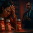 stressed American consumer at a pharmacy counter