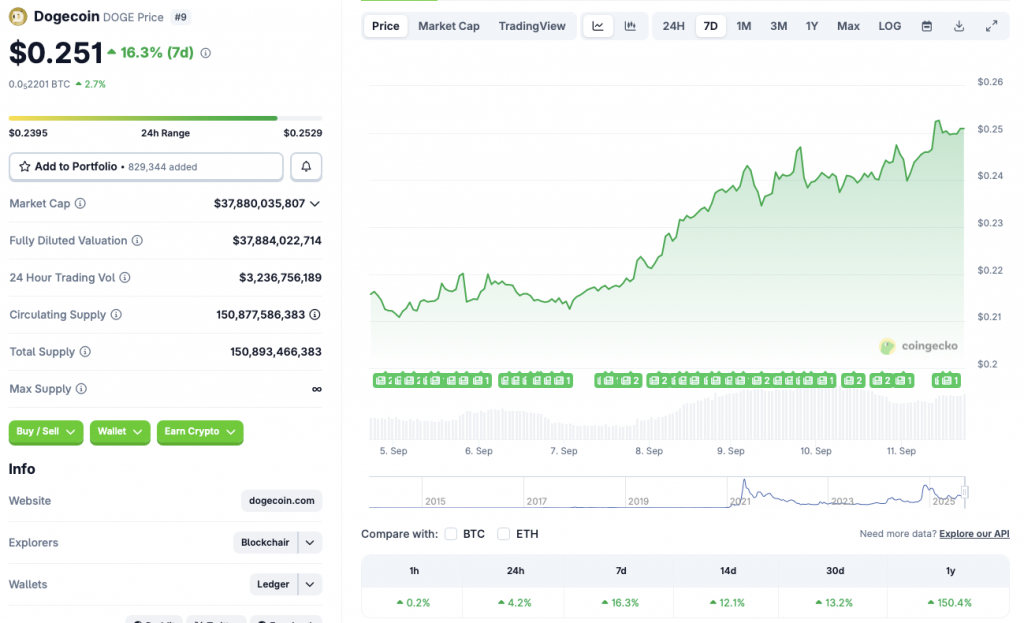 Dogecoin rally