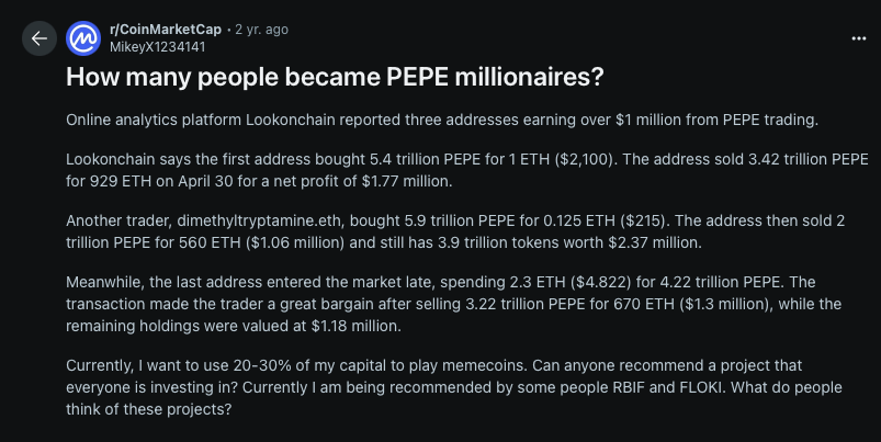 pepe millionaire