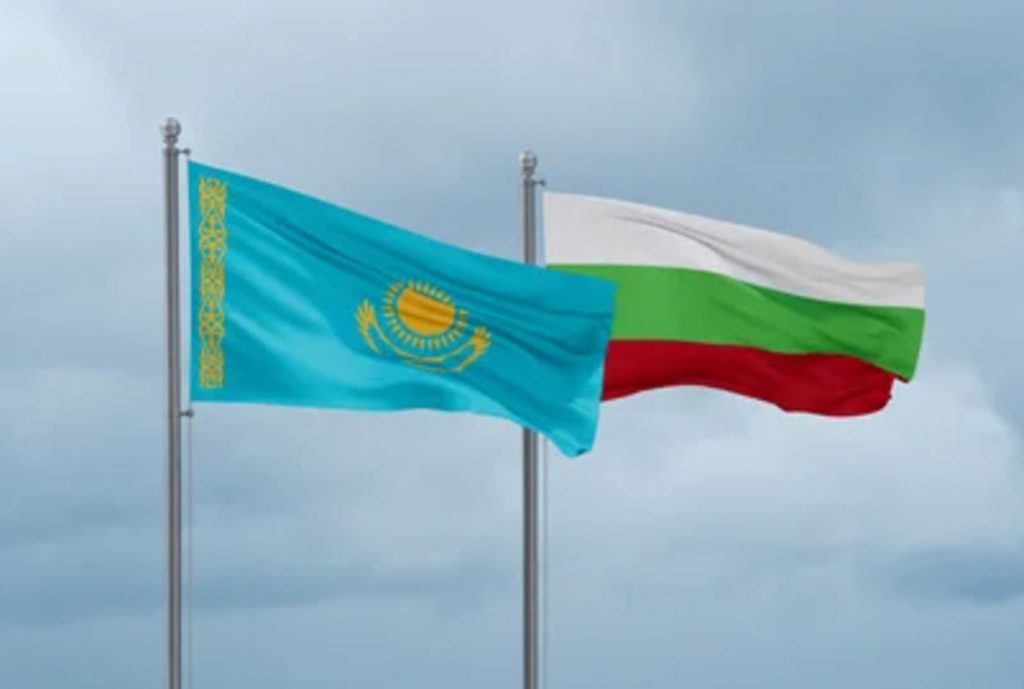 Uzbekistan Kazakhstan flags