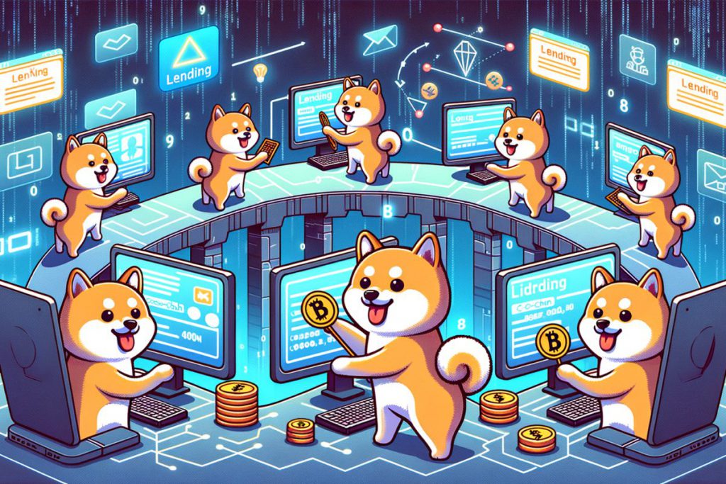 Shiba Inu Cross-Chain Lending cartoon