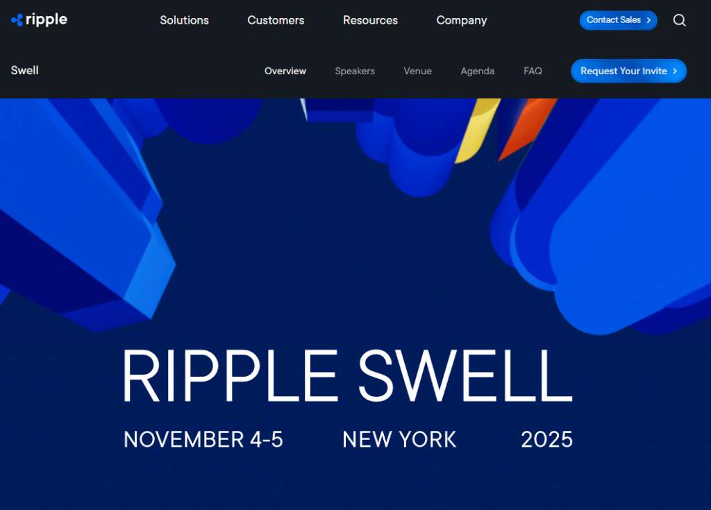 Ripple Swell 2025 official webpage