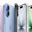 iPhone 17 in multiple color options displayed in a fan arrangement