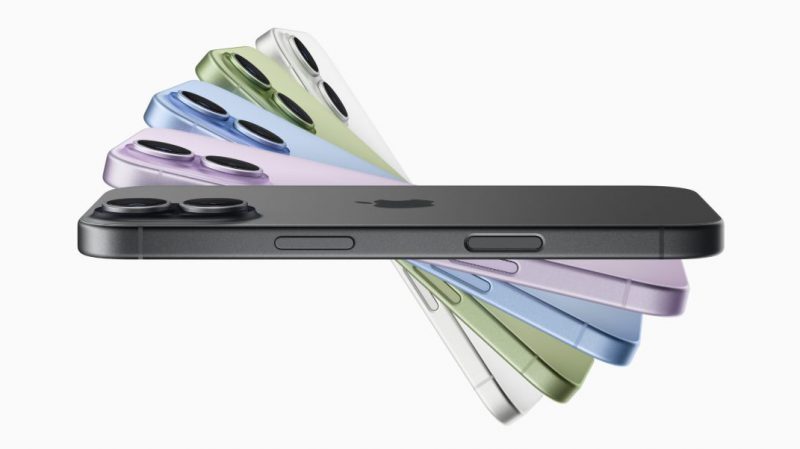 Side-by-side comparison of different iPhone 17 models in various colors