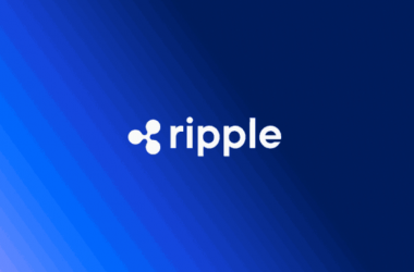 Ripple company logo on blue gradient background
