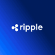 Ripple company logo on blue gradient background