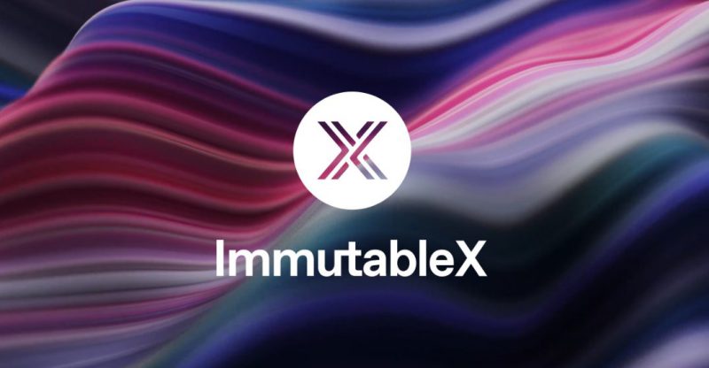 Immutable X logo wavy background