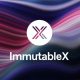 Immutable X logo wavy background