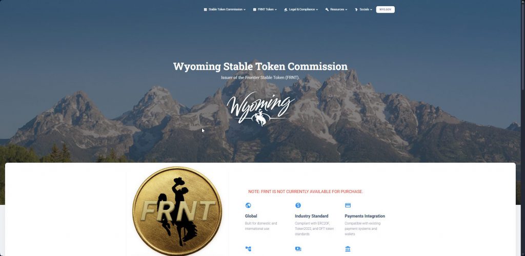 Wyoming Stable Token Commission Official Website