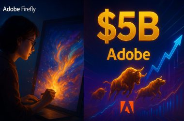 designer using Adobe Firefly's generative fill to magically transform a blank canvas into stunning artwork