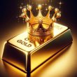 gold bar wearing a crown