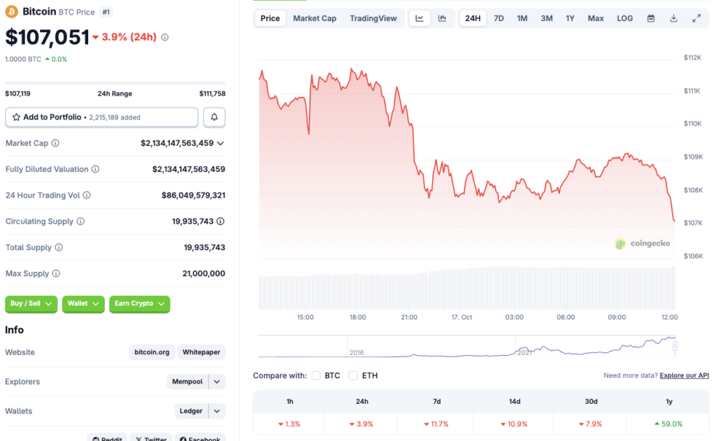 Bitcoin crypto market crash