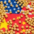 China USA Flags Soybeans