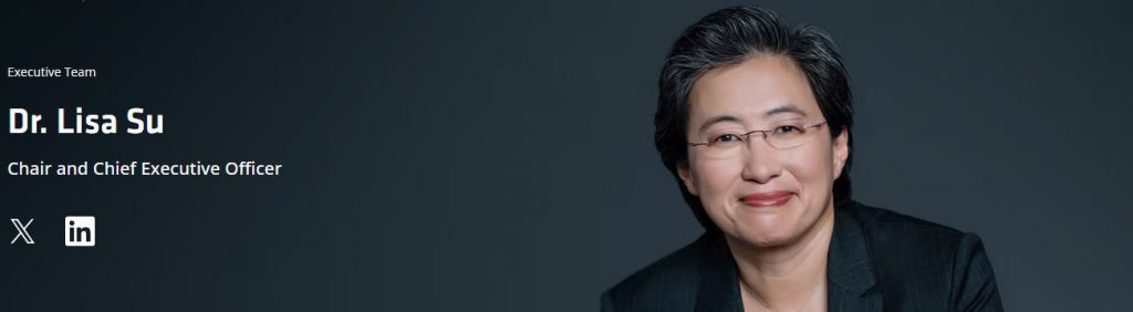  AMD CEO Dr. Lisa Su executive profile photo