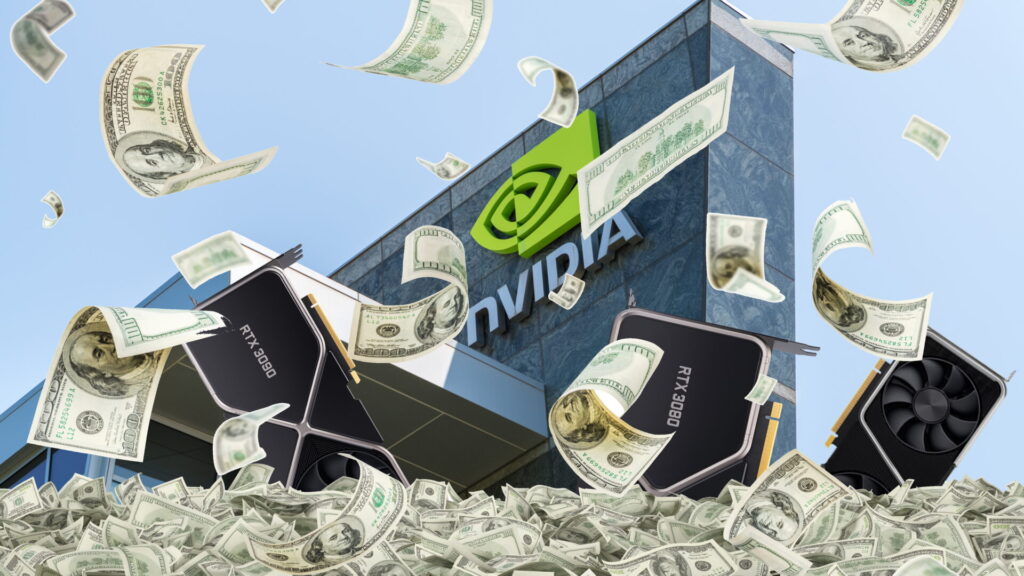 nvidia nvda stock money us dollar