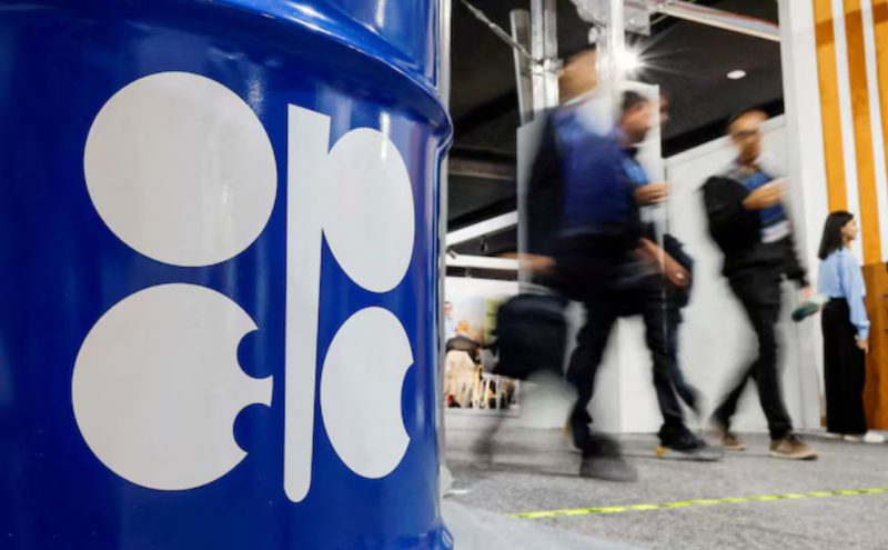 Opec logo on oil barrel