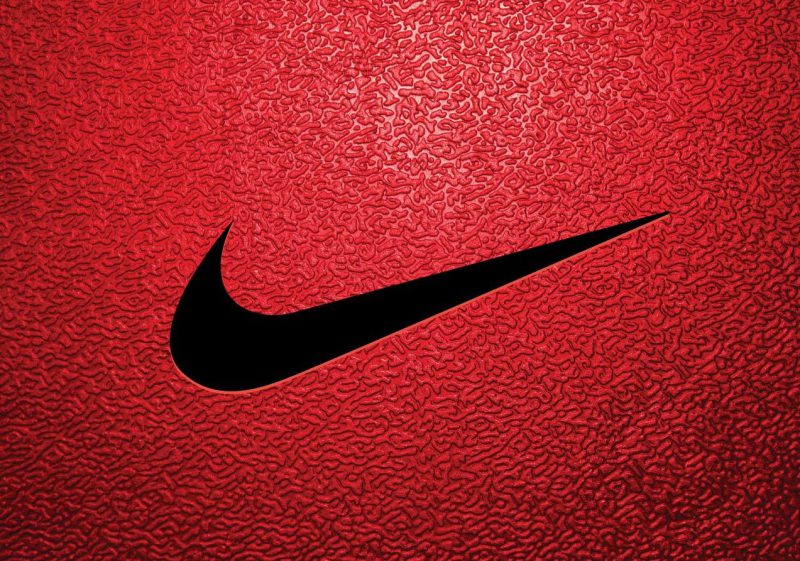 Nike logo on basketball
