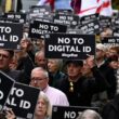 UK population protesting Digital ID rollout