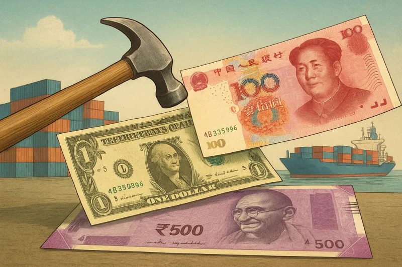 US Dollar Indian Rupee Chinese Yuan Currency