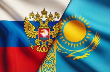 Kazakhstan Russia Flags