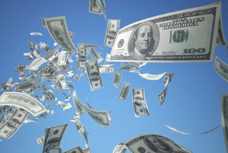 us dollar currency bills air