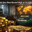 Gold Sets New Record High at $4,400 as BRICS Move Away From Dollar
