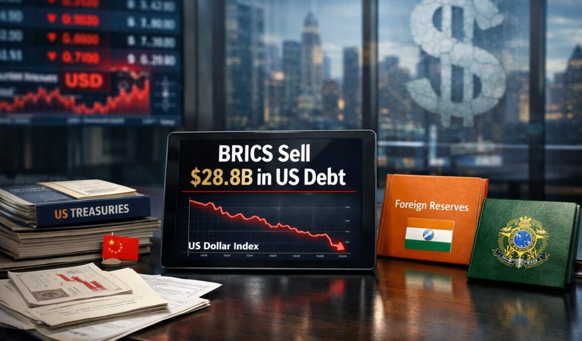 BRICS Sell $28.8B in US Debt as JPMorgan Turns Bearish on US Dollar